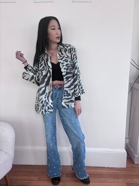 Vintage Y2K Alfred Dunner sheer blouse